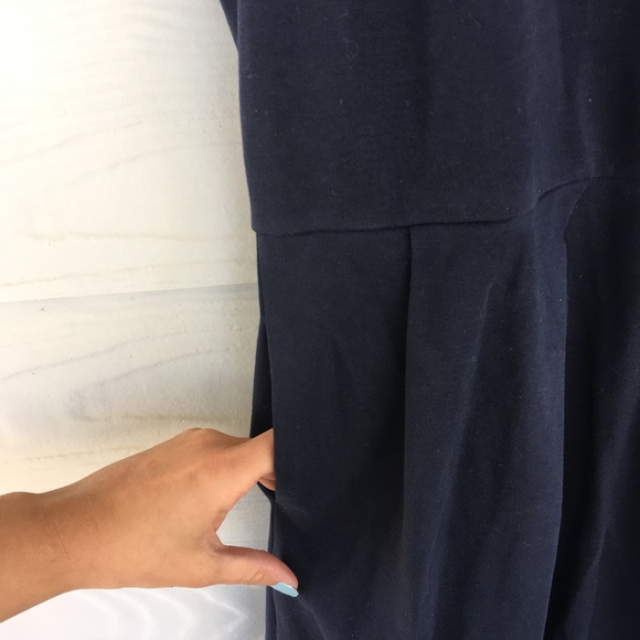 Navy Blue Heavy J. Crew Dress with Pockets - Picture 4 of 5